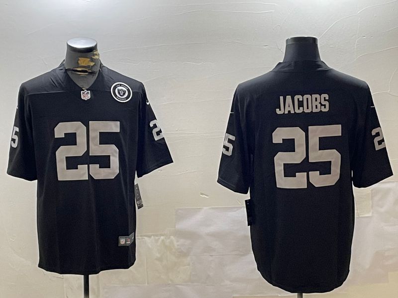 Men Oakland Raiders #25 Jacobs Black Second generation 2024 Nike Limited NFL Jersey style 2->oakland raiders->NFL Jersey